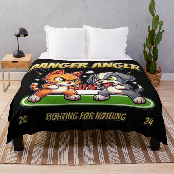 Item preview, Danger Anger Cat Vs Dog - Funny Fighting For Nothing Arcade Art designed and sold by GenZFashion000.