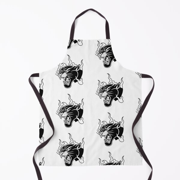 Item preview, Old School Roaring Wild Cat Black Ink Art designed and sold by InkStation24.