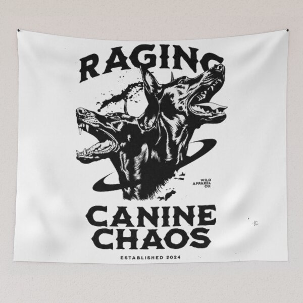 Item preview, Raging Canine Chaos - Two-Headed Doberman Cerberus Tattoo Art designed and sold by GenZFashion000.