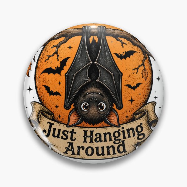 Item preview, Halloween "Just Hanging Around" Bat designed and sold by ThePlace2BeN.