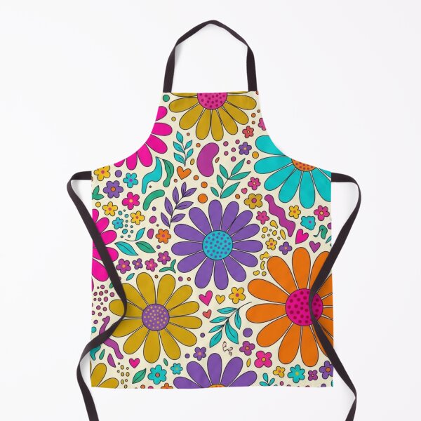 Item preview, Colorful Retro Floral Doodle Pattern designed and sold by FashioonTrends.