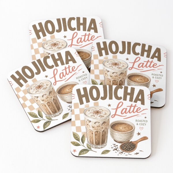 Item preview, Hojicha Latte | Japanese Roasted Green Tea Café Illustration designed and sold by UUniqueIImprint.