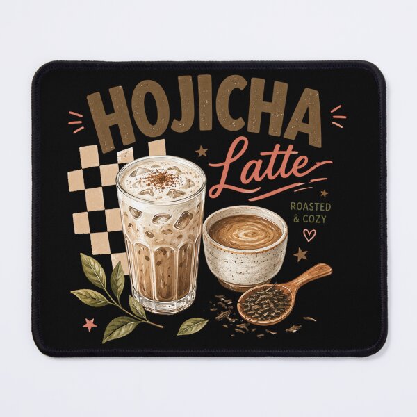 Item preview, Hojicha Latte | Japanese Roasted Green Tea Café Illustration designed and sold by UUniqueIImprint.