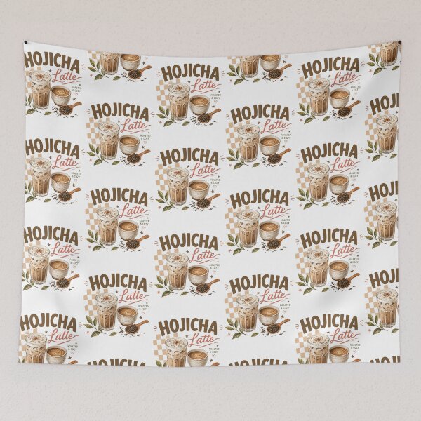 Item preview, Hojicha Latte | Japanese Roasted Green Tea Café Illustration designed and sold by UUniqueIImprint.