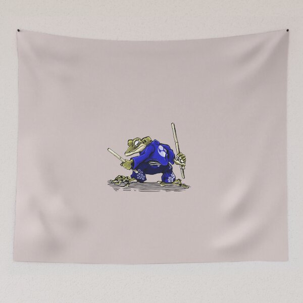 Item preview, Frog Warrior with Twin Sticks designed and sold by lilybaker3389.