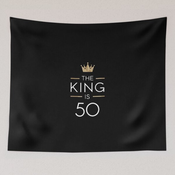 Item preview, The King Is 50 Milestone Birthday Men designed and sold by PopStars1993.