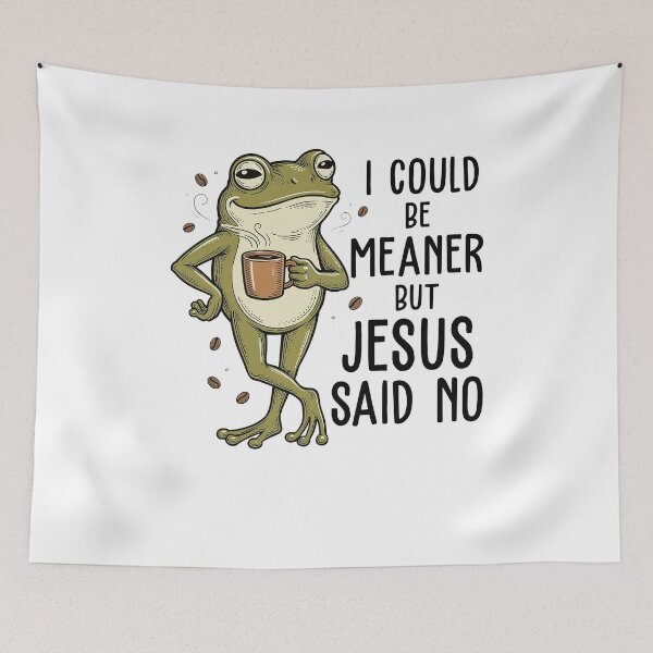 Item preview, I Could Be Meaner But Jesus Said No Funny Christian designed and sold by ellapaintcoast.