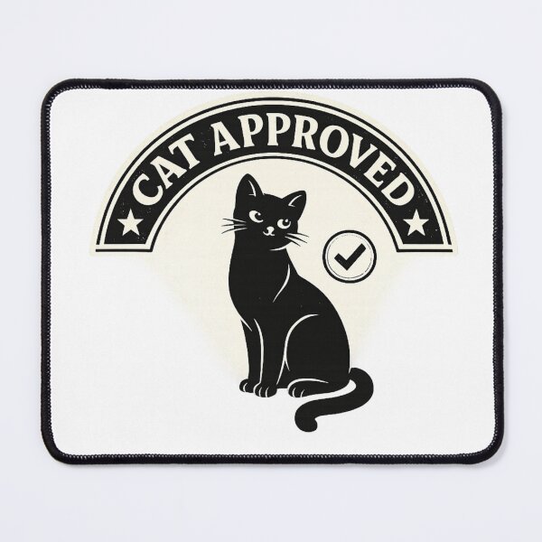 Item preview, Cat Approved | Funny Black Cat Lover Design | Minimalist Cat Sticker designed and sold by Skedart.