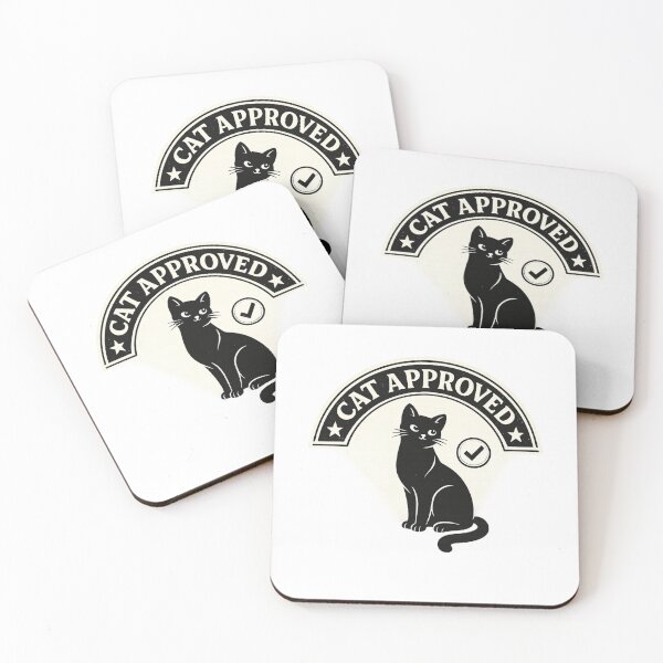 Item preview, Cat Approved | Funny Black Cat Lover Design | Minimalist Cat Sticker designed and sold by Skedart.