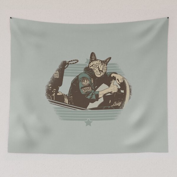 Item preview, Tom Cat "Meow-verick" Top Gun Cat designed and sold by GritFX.