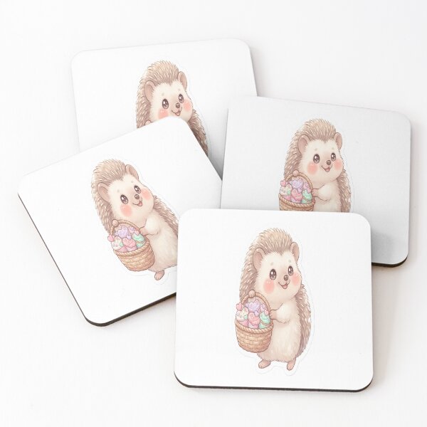 Item preview, ? Cute Hedgehog Cupcake Basket Sticker ?? designed and sold by AdityaShop18.