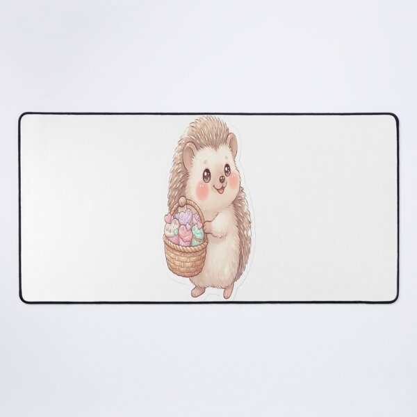 Item preview, ? Cute Hedgehog Cupcake Basket Sticker ?? designed and sold by AdityaShop18.