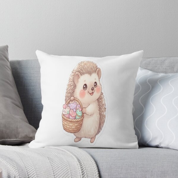 Item preview, ? Cute Hedgehog Cupcake Basket Sticker ?? designed and sold by AdityaShop18.
