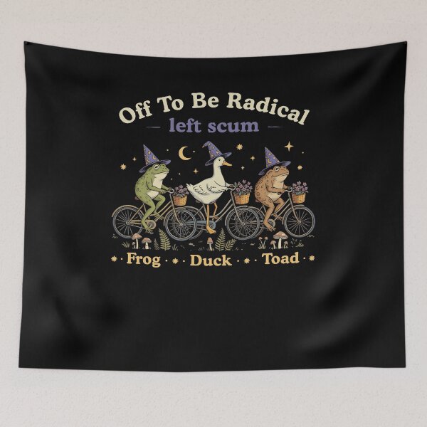 Item preview, Off To Be Radical Left Scum Funny Frog Duck Toad designed and sold by ellapaintcoast.