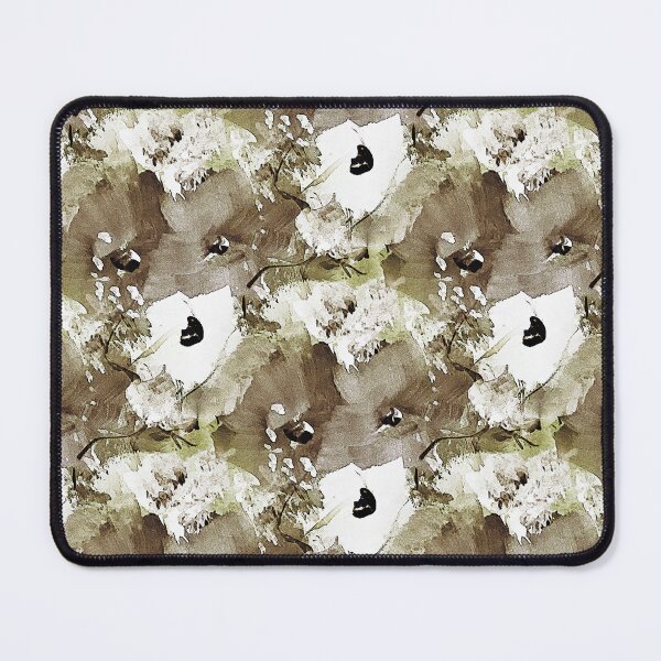 Item preview, Painterly Flowers in Beige Brown and White designed and sold by Artistestella.