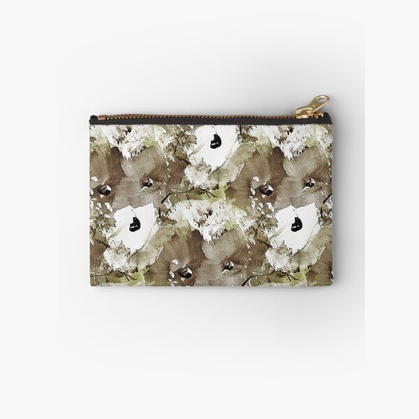 Item preview, Painterly Flowers in Beige Brown and White designed and sold by Artistestella.