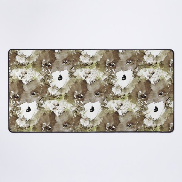 Item preview, Painterly Flowers in Beige Brown and White designed and sold by Artistestella.
