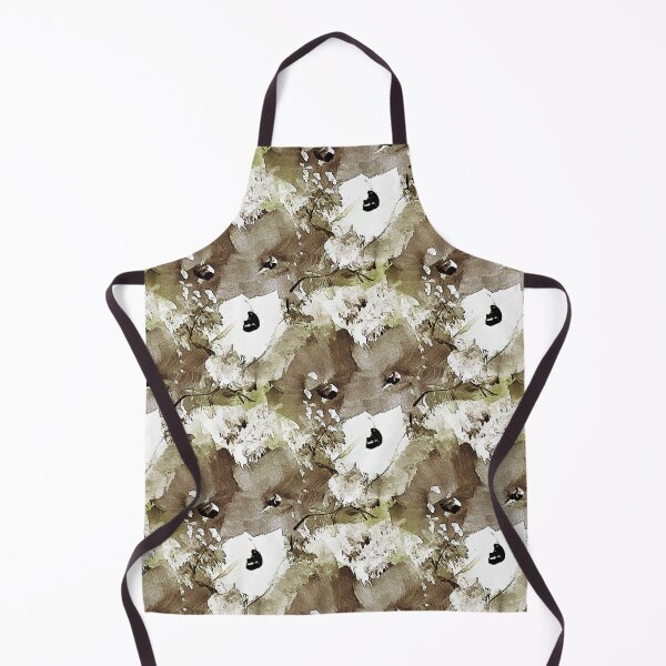 Item preview, Painterly Flowers in Beige Brown and White designed and sold by Artistestella.