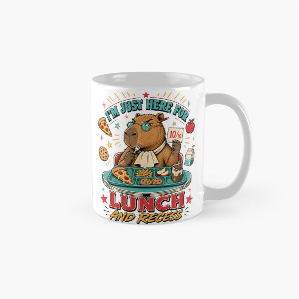 Item preview, I'm Just Here For Lunch And Recess - Funny Capybara designed and sold by BumbleBloom7.