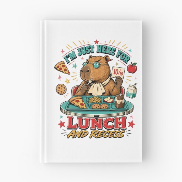 Item preview, I'm Just Here For Lunch And Recess - Funny Capybara designed and sold by BumbleBloom7.