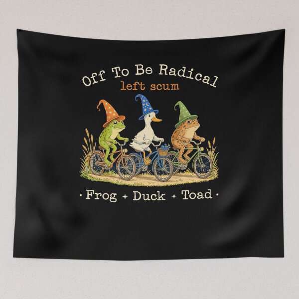 Item preview, Off To Be Radical Left Scum Funny Frog meme designed and sold by ellapaintcoast.