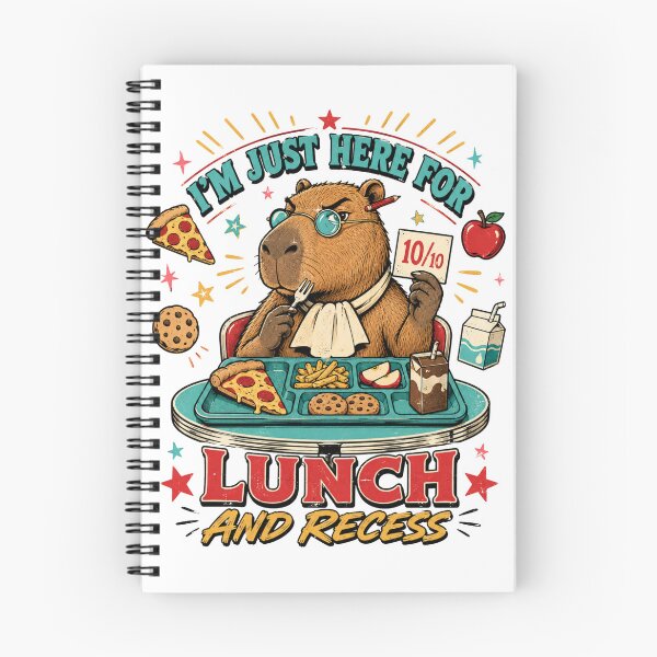 Item preview, I'm Just Here For Lunch And Recess - Funny Capybara designed and sold by BumbleBloom7.