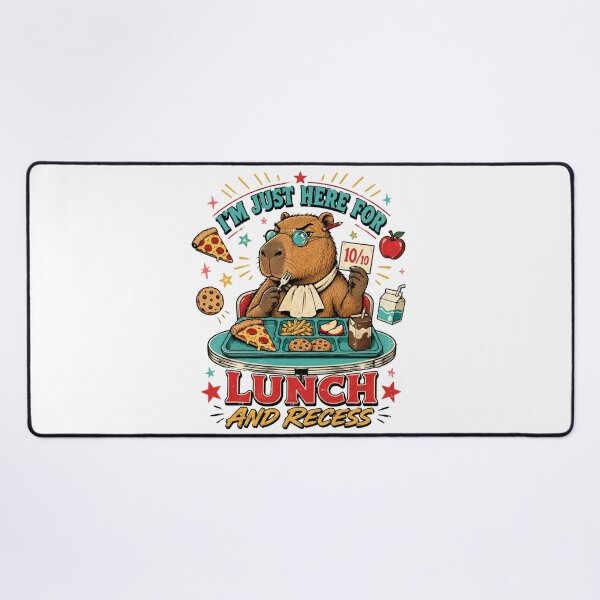 Item preview, I'm Just Here For Lunch And Recess - Funny Capybara designed and sold by BumbleBloom7.