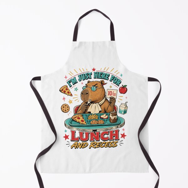 Item preview, I'm Just Here For Lunch And Recess - Funny Capybara designed and sold by BumbleBloom7.