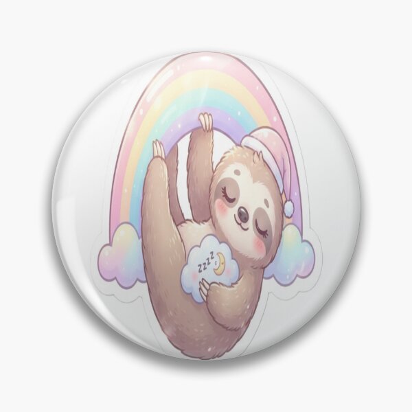 Item preview, ? Sleepy Sloth Under a Rainbow ?? designed and sold by AdityaShop18.