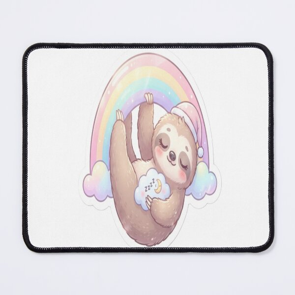Item preview, ? Sleepy Sloth Under a Rainbow ?? designed and sold by AdityaShop18.