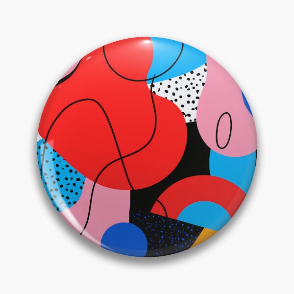 Item preview, Colorful Abstract Shapes Bold Memphis Collage designed and sold by FrostyFrisby.