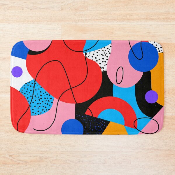 Item preview, Colorful Abstract Shapes Bold Memphis Collage designed and sold by FrostyFrisby.