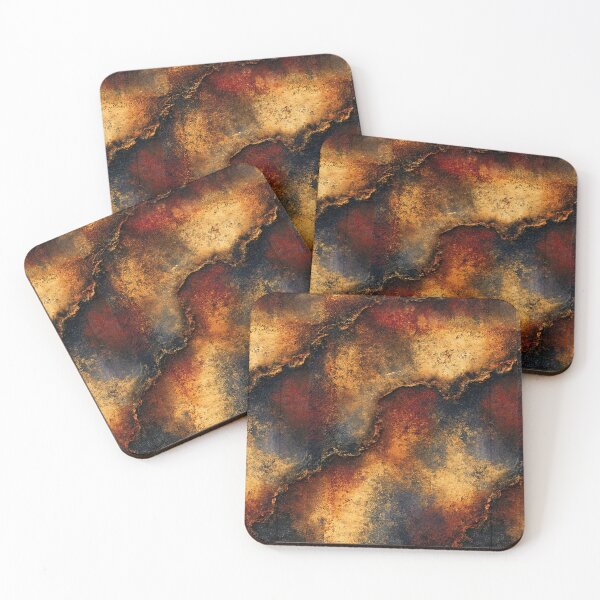 Item preview, Cracked Copper Rust and Charcoal Abstract designed and sold by Piotrek0001.