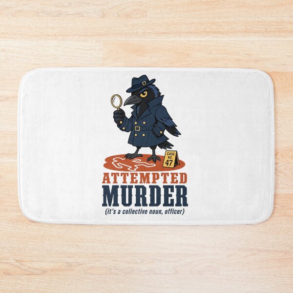 Item preview, Attempted Murder — Crow Detective Animal-pun Humor designed and sold by MOSIDRIP™.