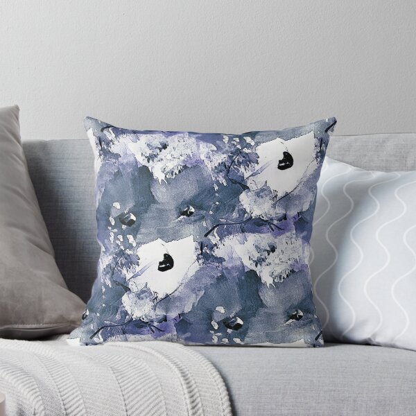 Item preview, Painterly Flowers in Blue and White designed and sold by Artistestella.