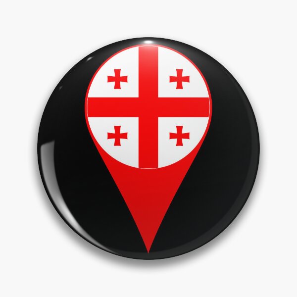 Item preview, Georgia Flag Location Pin Map Marker | Georgian Destination GPS Icon designed and sold by NTGUILTY.