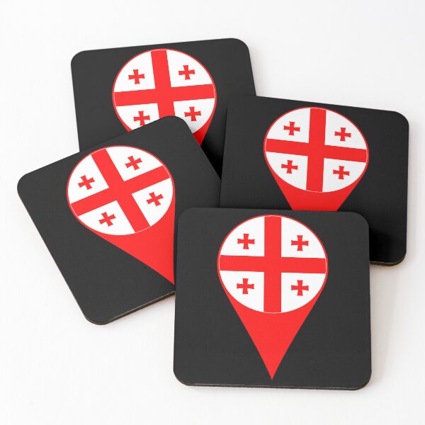 Item preview, Georgia Flag Location Pin Map Marker | Georgian Destination GPS Icon designed and sold by NTGUILTY.