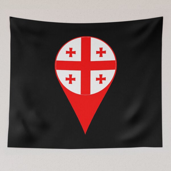 Item preview, Georgia Flag Location Pin Map Marker | Georgian Destination GPS Icon designed and sold by NTGUILTY.