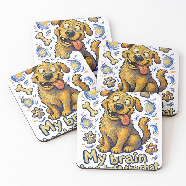 Item preview, Funny Derpy Dog Meme T-Shirt - My Brain Has Left The Chat designed and sold by KIDEnia.