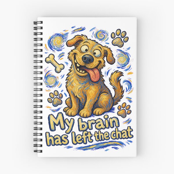 Item preview, Funny Derpy Dog Meme T-Shirt - My Brain Has Left The Chat designed and sold by KIDEnia.