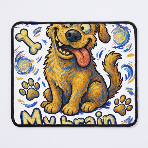 Item preview, Funny Derpy Dog Meme T-Shirt - My Brain Has Left The Chat designed and sold by KIDEnia.