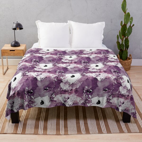Item preview, Painterly Flowers in Mauve and White designed and sold by Artistestella.