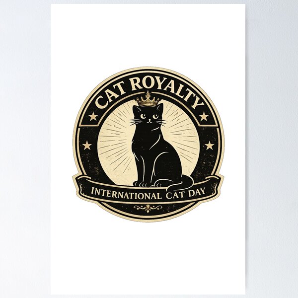 Item preview, Cat Royalty | Black Cat Crown | International Cat Day | Cat Lover Gift designed and sold by Skedart.