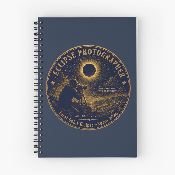 Item preview, Eclipse Photographer Spain 2026 Totality Badge designed and sold by CalmCapy Co.