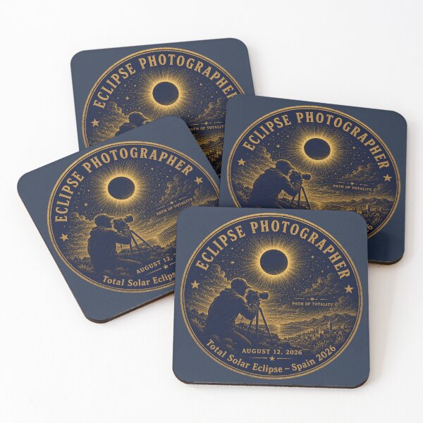 Item preview, Eclipse Photographer Spain 2026 Totality Badge designed and sold by CalmCapy Co.