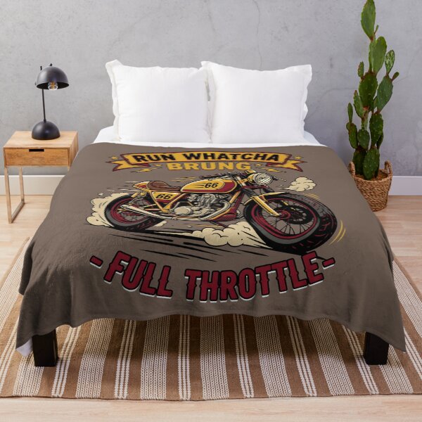 Item preview, Cafe Racer Motorcycle Graphic Full Throttle Biker Apparel designed and sold by SplashTastic.