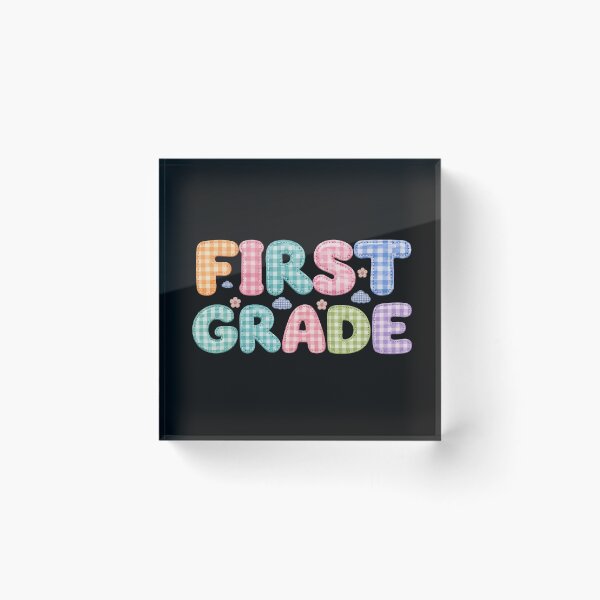 Item preview, First Grade Girl Patchwork – Cute Colorful First Day of School Design designed and sold by PalleteCreation.