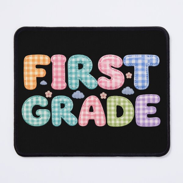 Item preview, First Grade Girl Patchwork – Cute Colorful First Day of School Design designed and sold by PalleteCreation.