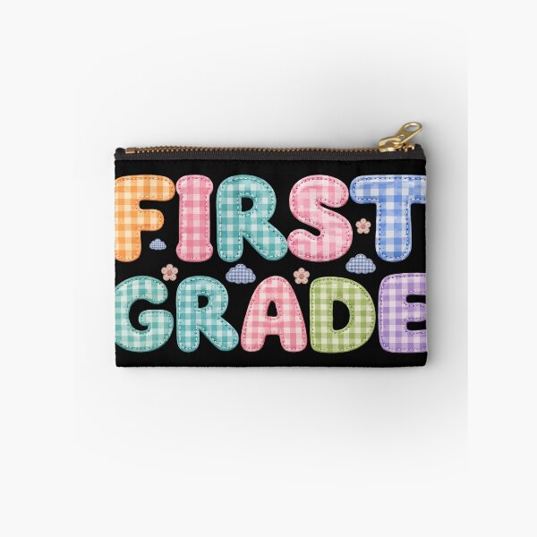 Item preview, First Grade Girl Patchwork – Cute Colorful First Day of School Design designed and sold by PalleteCreation.