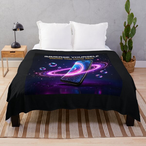 Item preview, Immerse Yourself Galaxy Smartphone Poster: 3D Lenticular Light Tech Canvas designed and sold by Creative-RE.